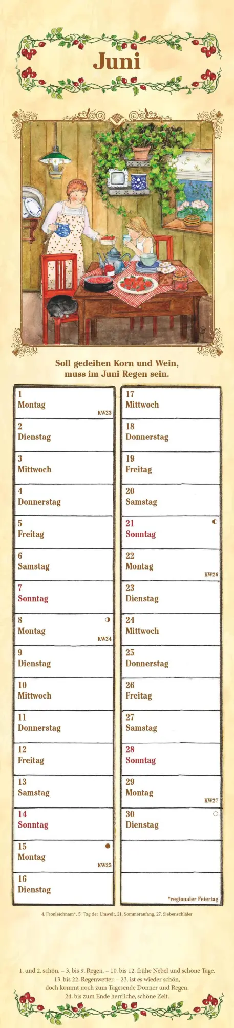 Bild: 4069095005556 | Streifenplaner Bauernkalender 2026 - Streifen-Kalender 11,3x49x5 cm...