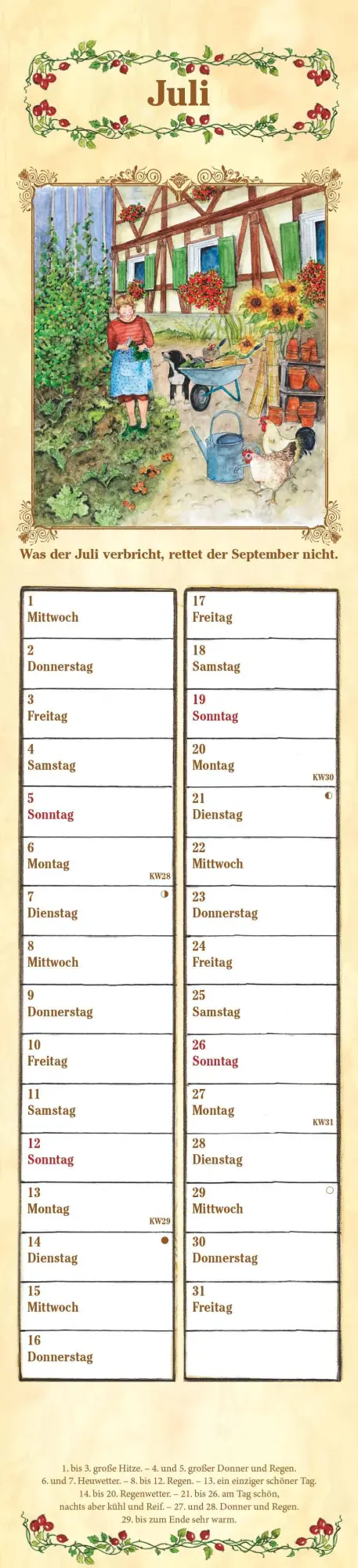 Bild: 4069095005556 | Streifenplaner Bauernkalender 2026 - Streifen-Kalender 11,3x49x5 cm...