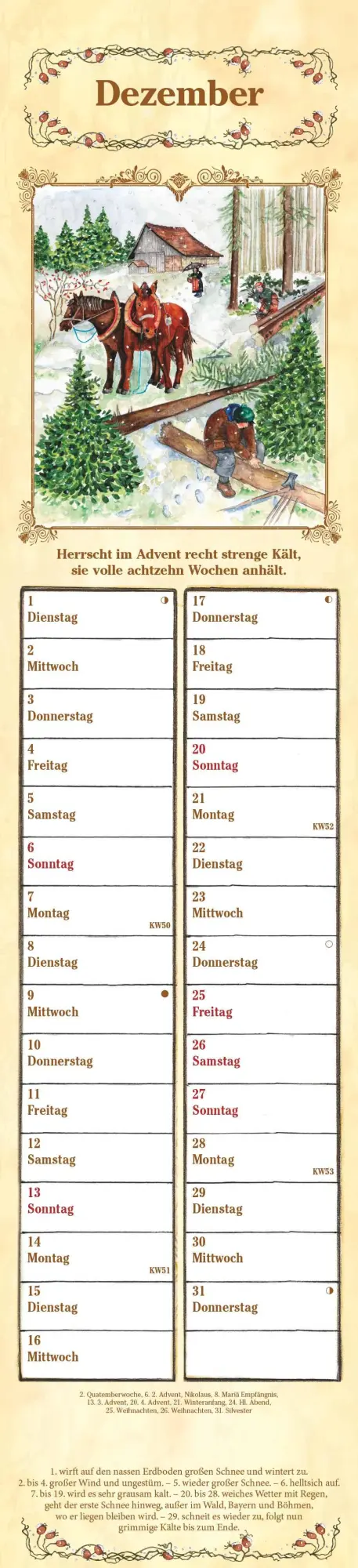 Bild: 4069095005556 | Streifenplaner Bauernkalender 2026 - Streifen-Kalender 11,3x49x5 cm...