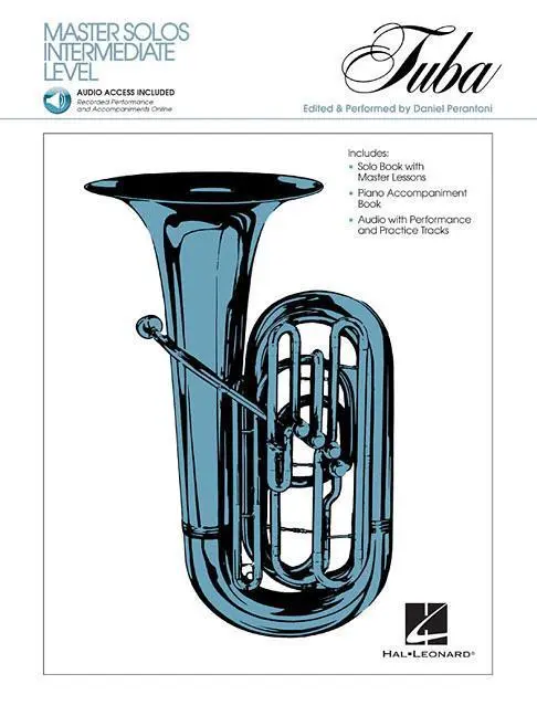 Cover: 9780793595556 | Master Solos Intermediate Level - Tuba (B.C.) | Book/Online Audio