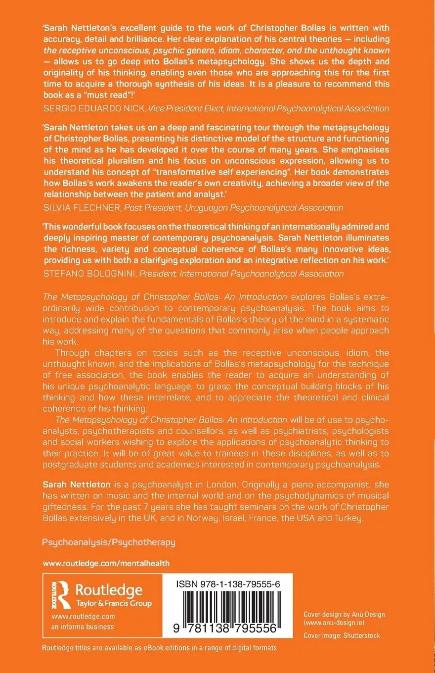 Rückseite: 9781138795556 | The Metapsychology of Christopher Bollas | An Introduction | Nettleton