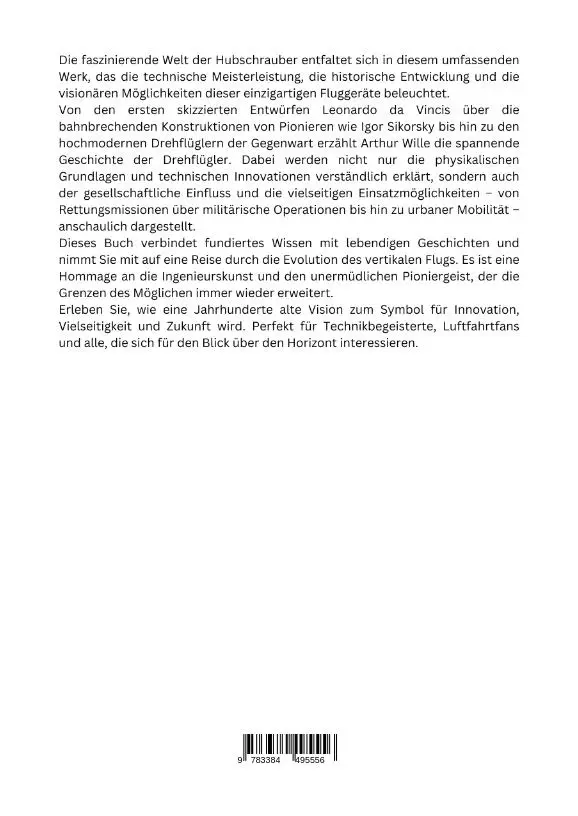 Rückseite: 9783384495556 | Hubschrauber: Technik, Geschichte, Visionen | Arthur Wille | Buch