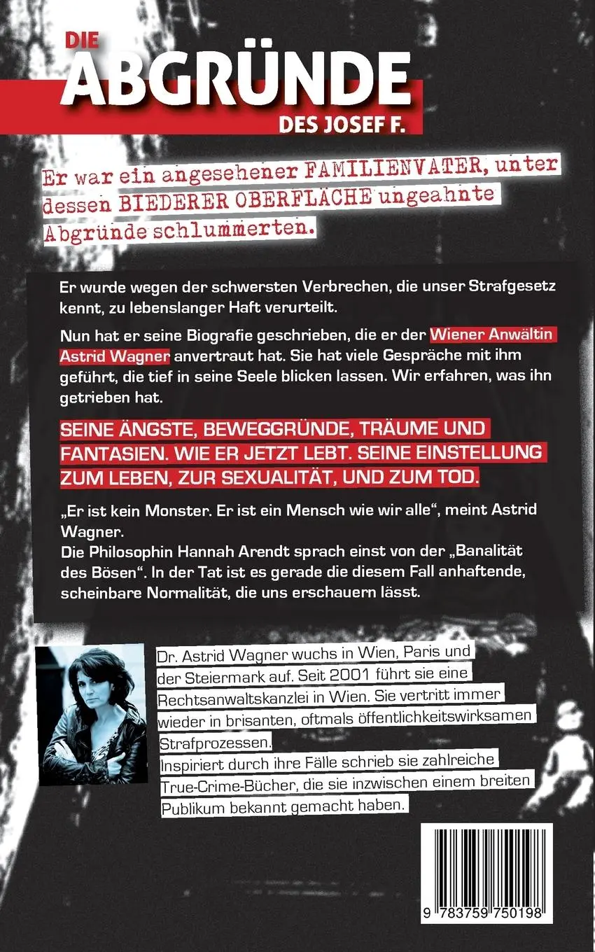 Rückseite: 9783759705556 | Die Abgründe des Josef F. | Astrid Wagner | Taschenbuch | Paperback