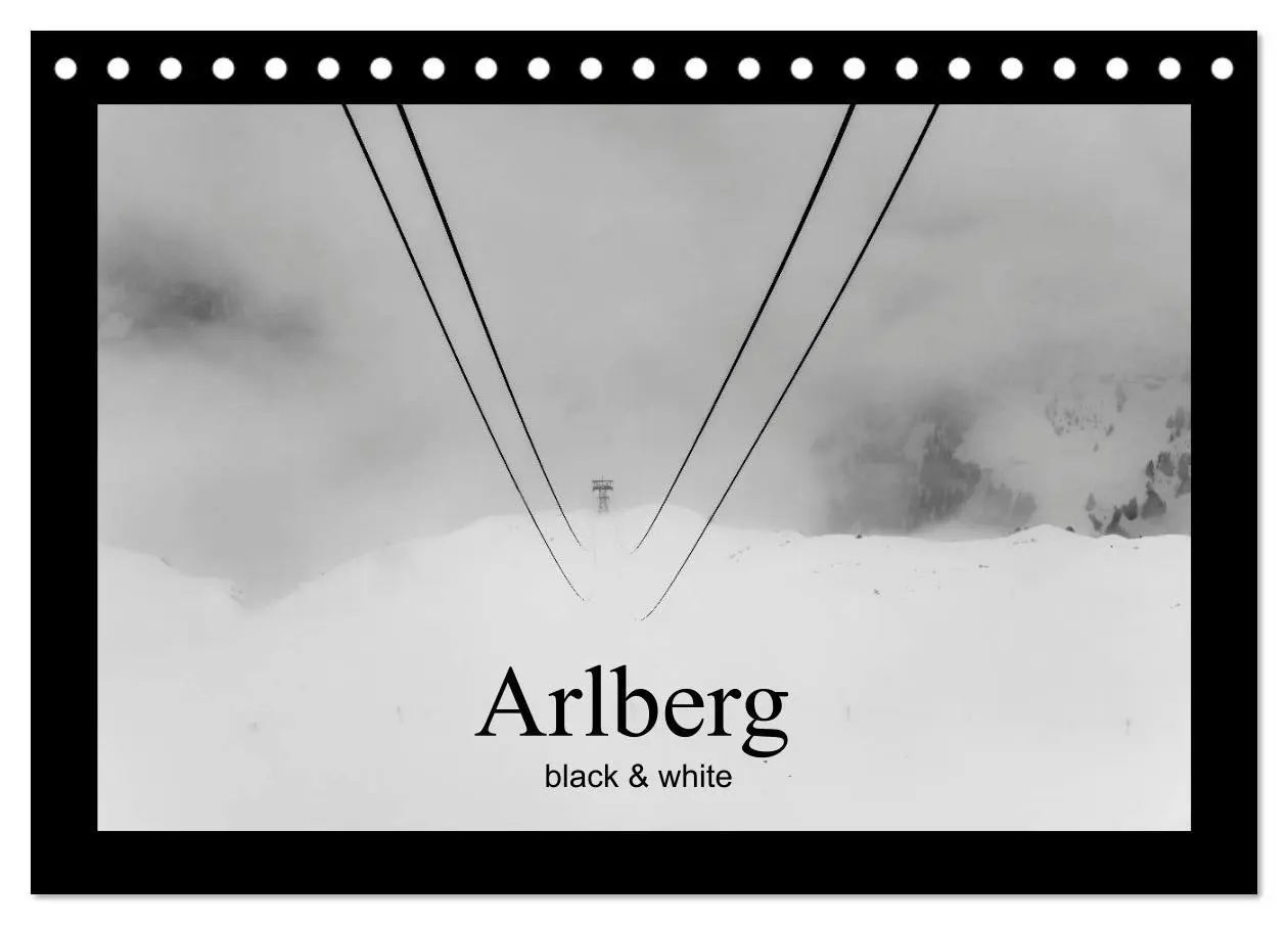 Cover: 9783457815656 | Arlberg black and white (Tischkalender 2026 DIN A5 quer), CALVENDO...
