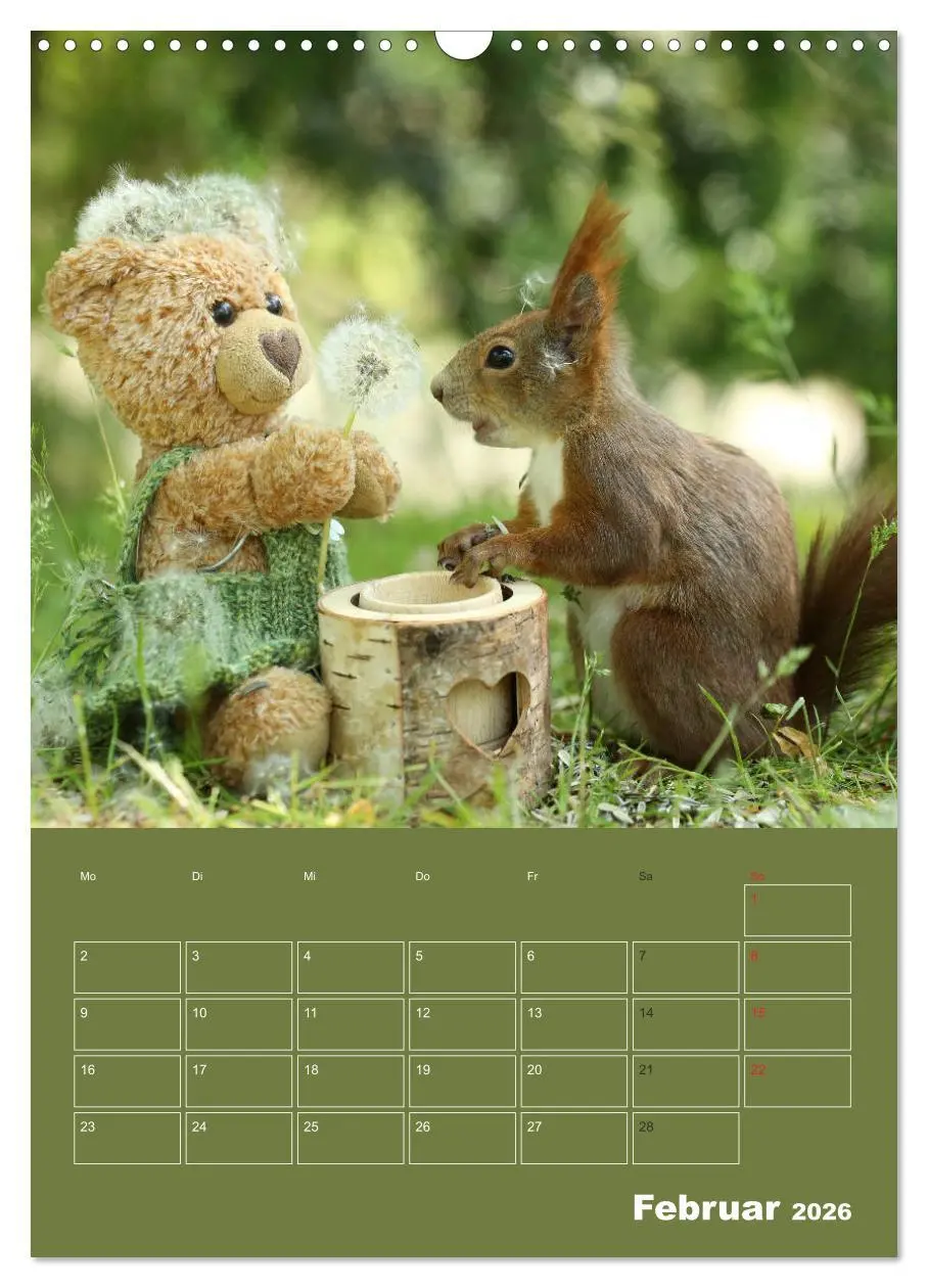 Bild: 9783516385656 | Eichhörnchen - Abenteuer mit Freund Teddy (Wandkalender 2026 DIN A3...
