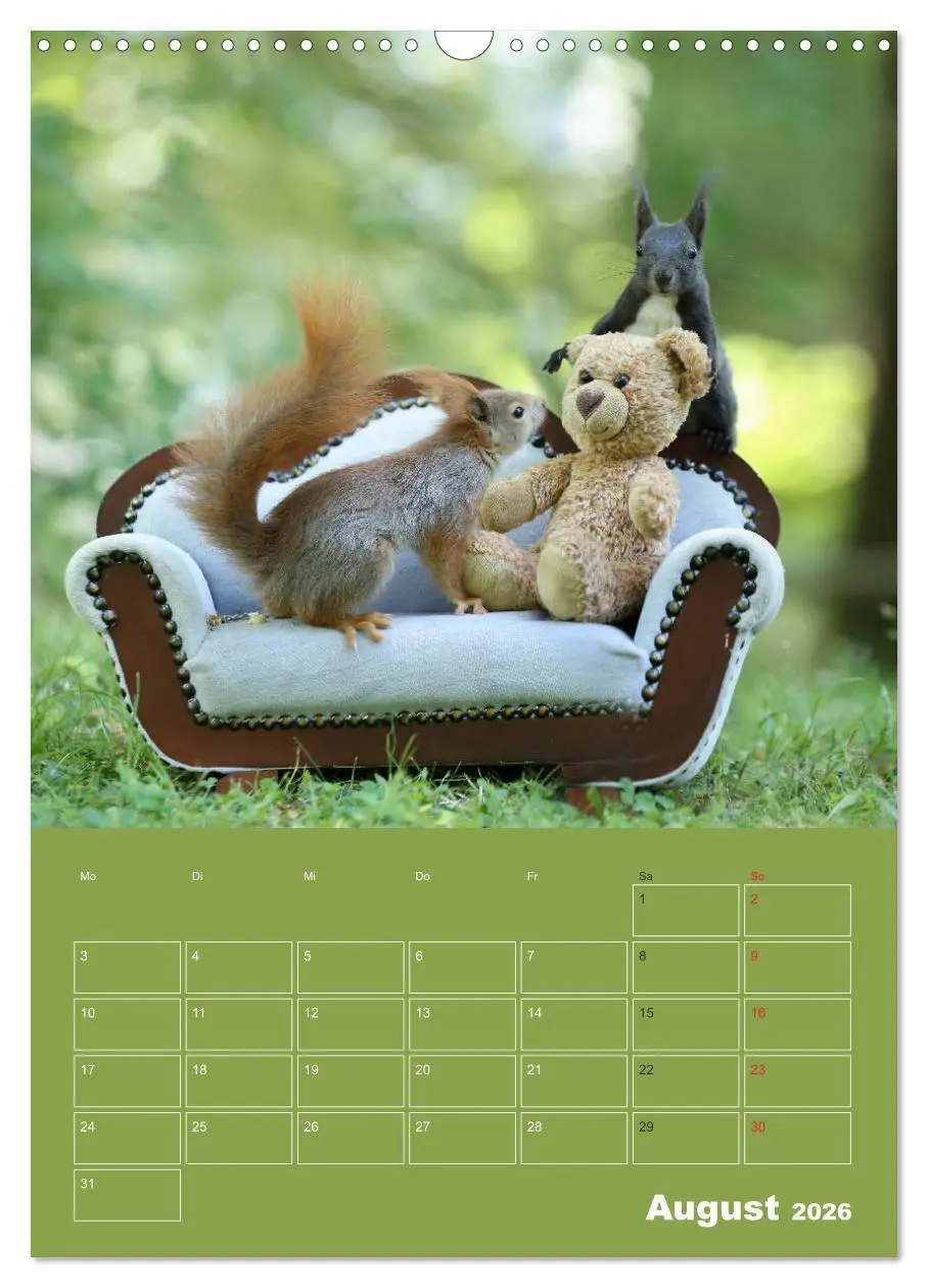 Bild: 9783516385656 | Eichhörnchen - Abenteuer mit Freund Teddy (Wandkalender 2026 DIN A3...