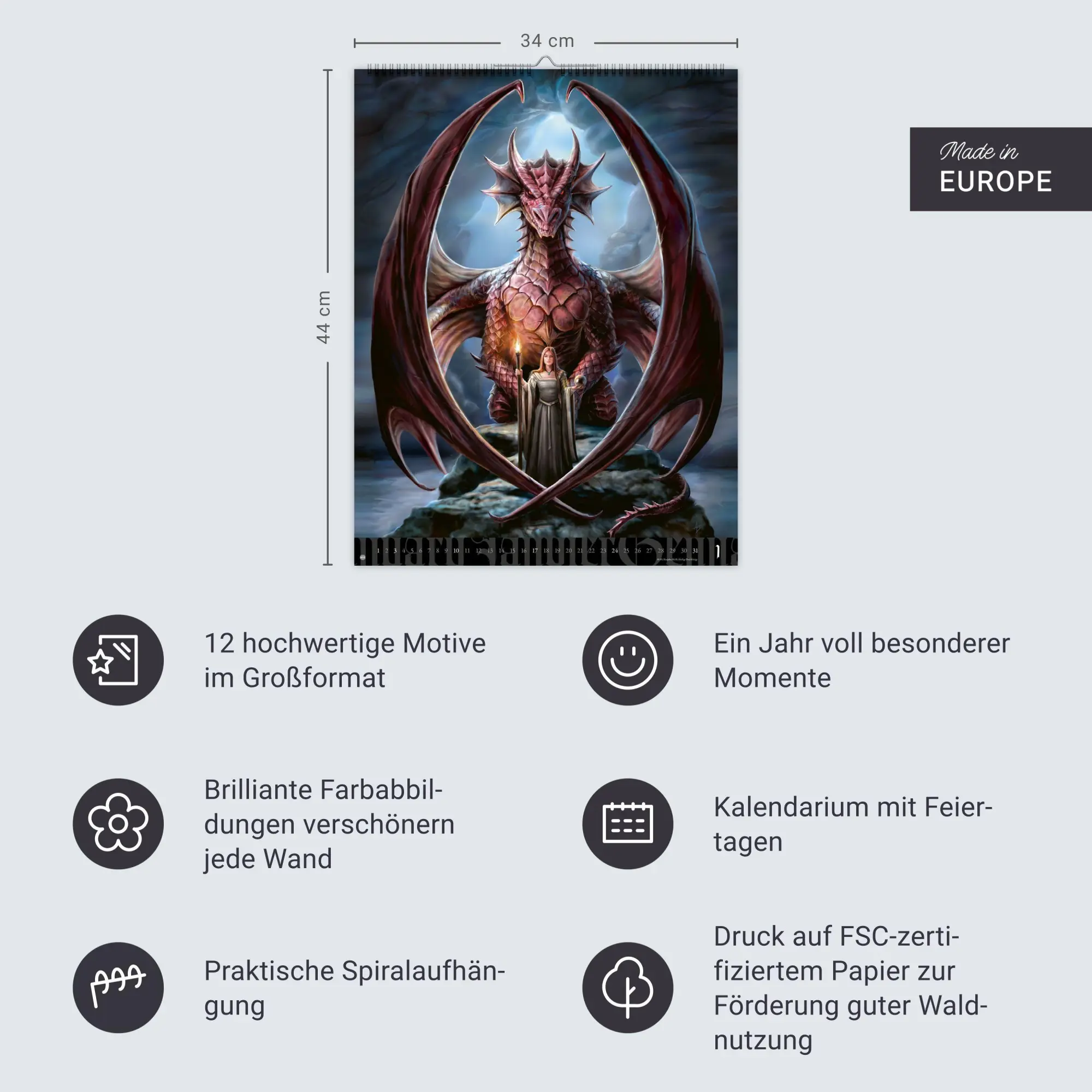Bild: 9783756415656 | Anne Stokes: Mystic World Posterkalender 2027 | Anne Stokes | Kalender