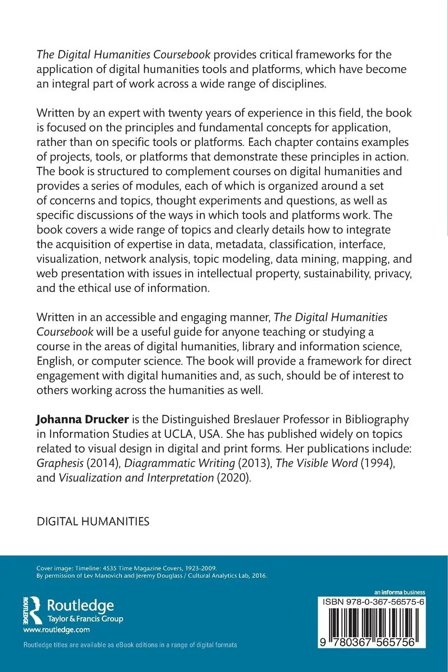 Rückseite: 9780367565756 | The Digital Humanities Coursebook | Johanna Drucker | Taschenbuch