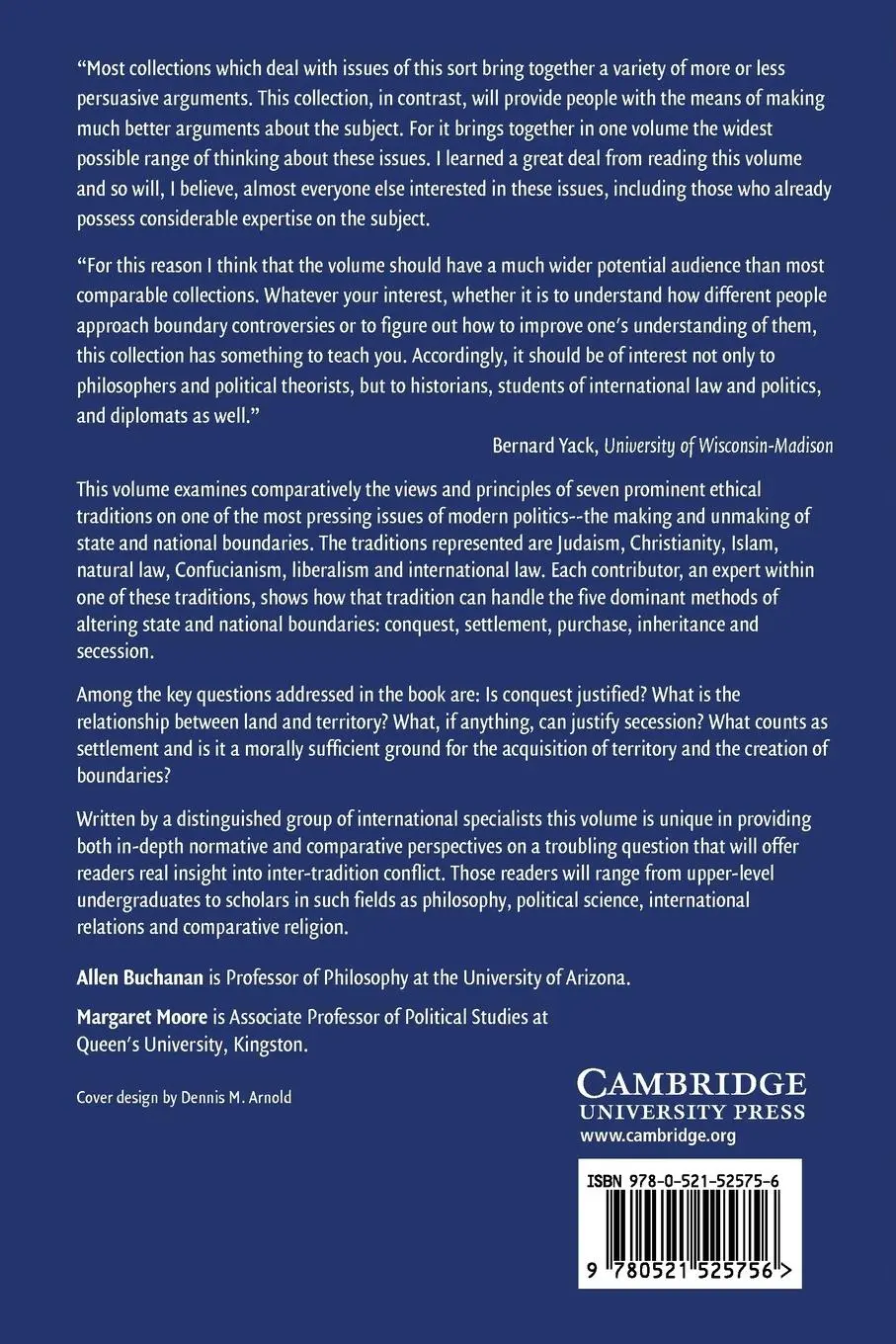 Rückseite: 9780521525756 | States, Nations, and Borders | The Ethics of Making Boundaries | Buch