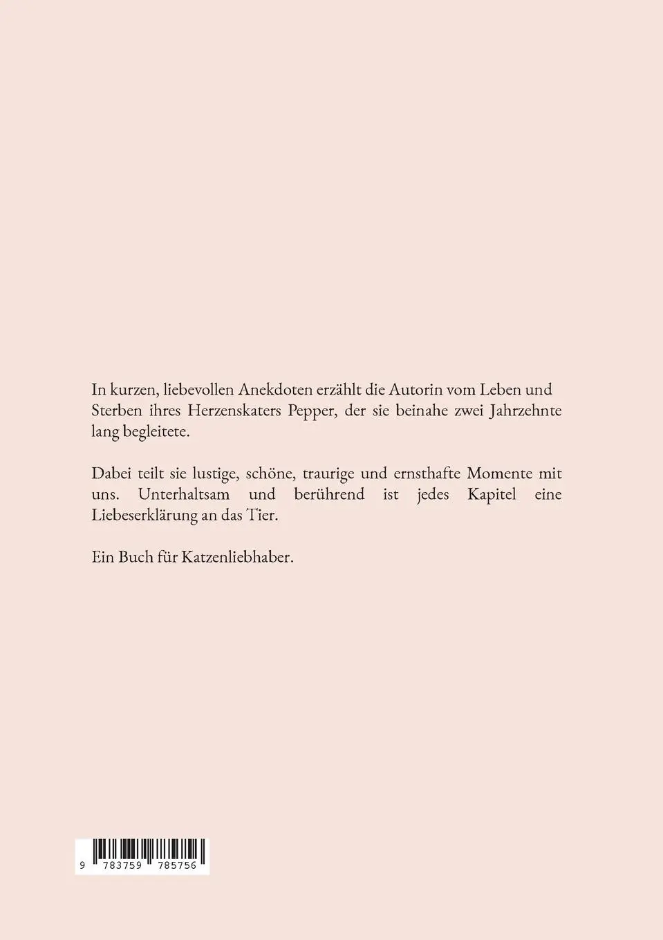 Rückseite: 9783759785756 | Herzenskater | Liebeserklärung an eine Katze | Anke Globig | Buch