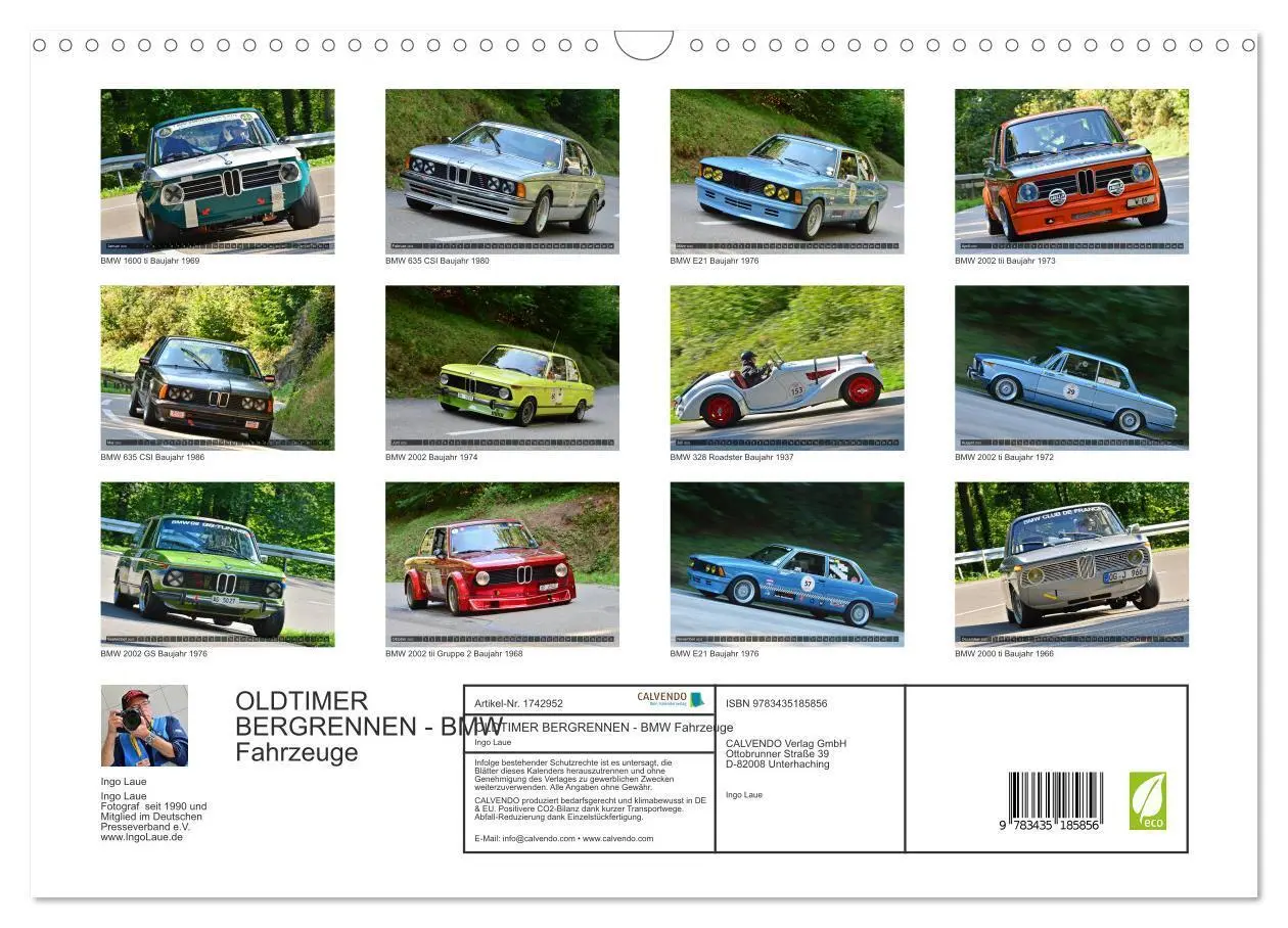 Bild: 9783435185856 | OLDTIMER BERGRENNEN - BMW Fahrzeuge (Wandkalender 2025 DIN A3...