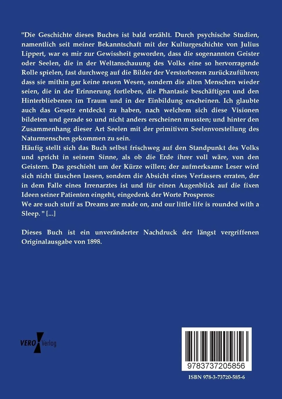 Rückseite: 9783737205856 | Die Lebendigen und die Toten | in Volksglauben, Religion und Sage