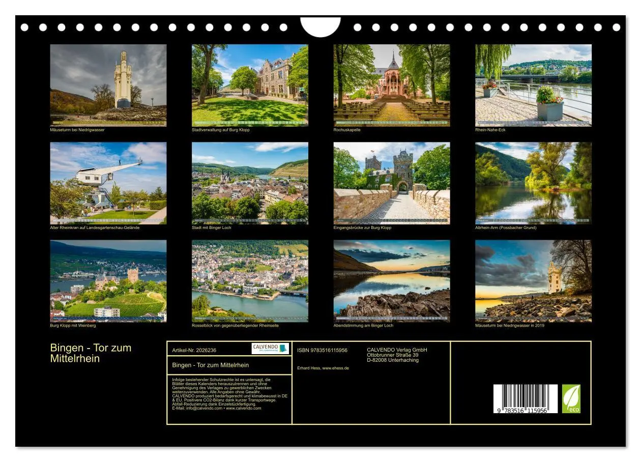 Bild: 9783516115956 | Bingen - Tor zum Mittelrhein (Wandkalender 2026 DIN A4 quer),...
