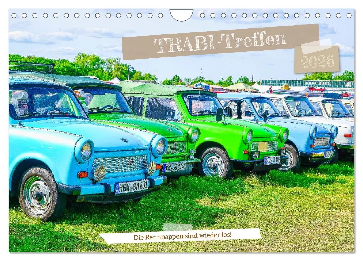 Cover: 9783516595956 | Trabi-Treffen (Wandkalender 2026 DIN A4 quer), CALVENDO Monatskalender
