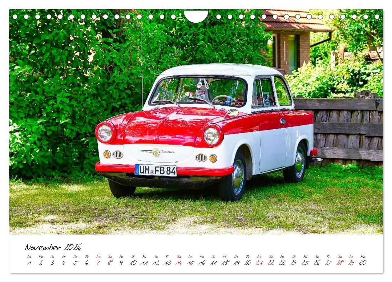 Bild: 9783516595956 | Trabi-Treffen (Wandkalender 2026 DIN A4 quer), CALVENDO Monatskalender