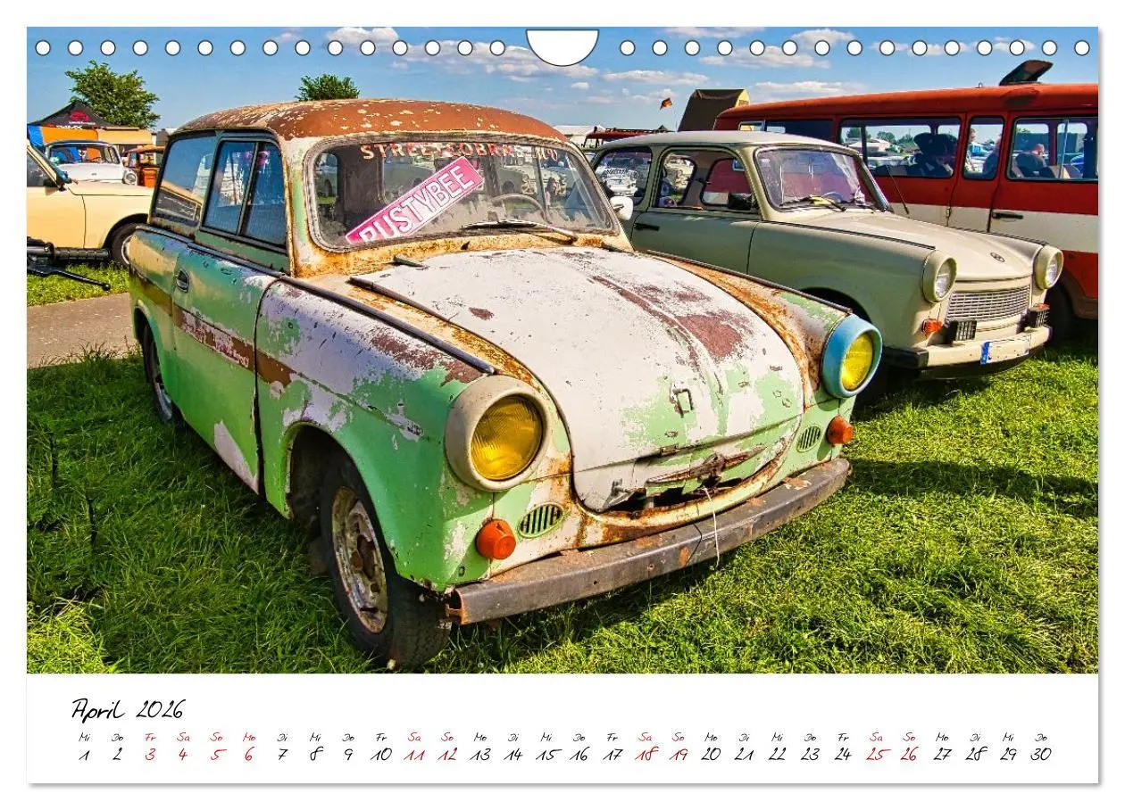 Bild: 9783516595956 | Trabi-Treffen (Wandkalender 2026 DIN A4 quer), CALVENDO Monatskalender