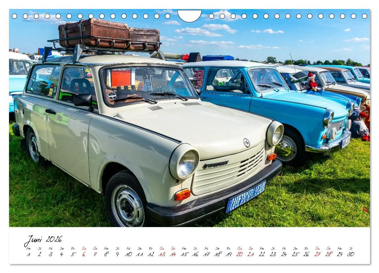 Bild: 9783516595956 | Trabi-Treffen (Wandkalender 2026 DIN A4 quer), CALVENDO Monatskalender