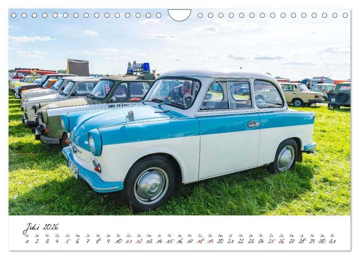 Bild: 9783516595956 | Trabi-Treffen (Wandkalender 2026 DIN A4 quer), CALVENDO Monatskalender