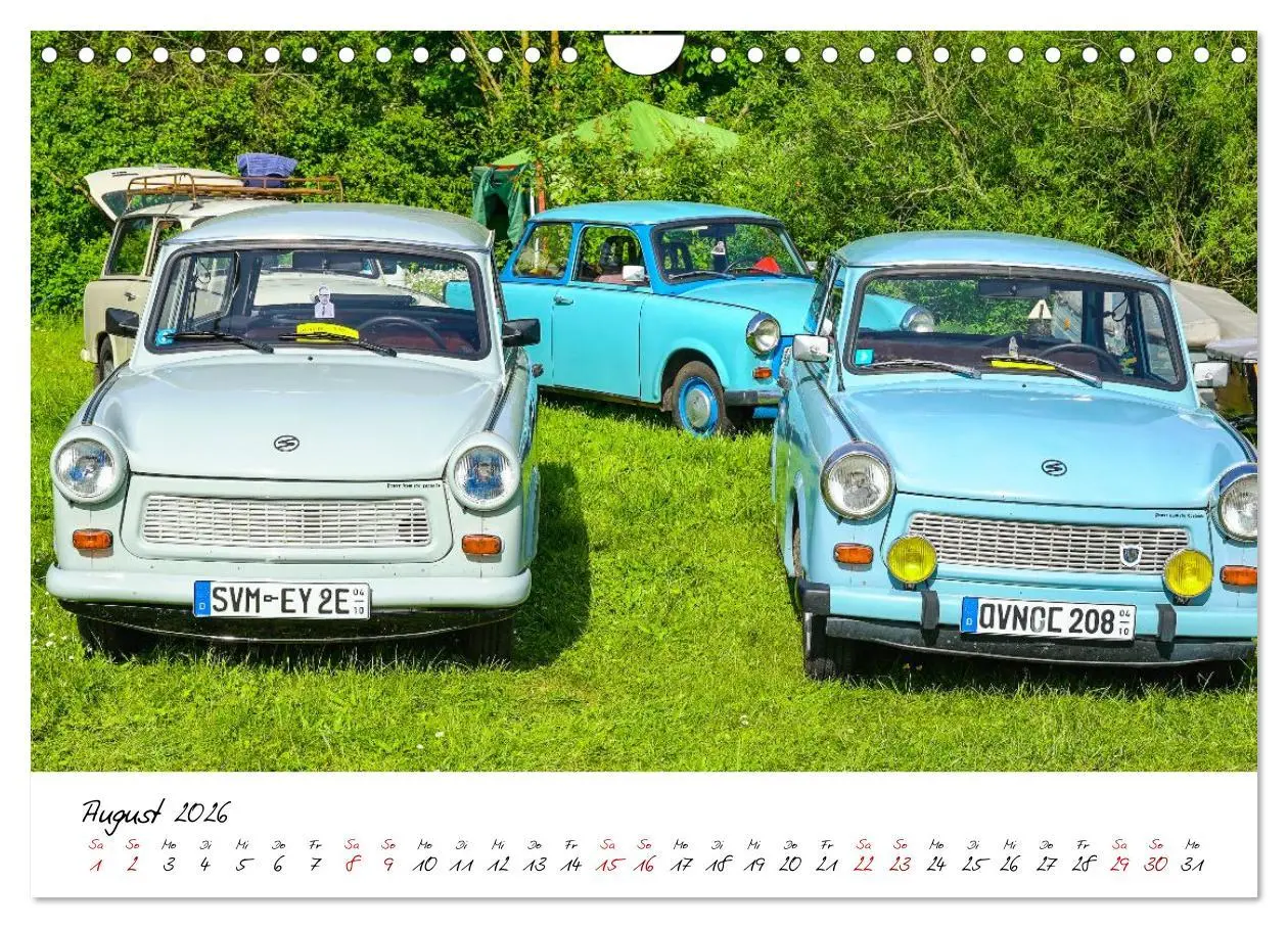 Bild: 9783516595956 | Trabi-Treffen (Wandkalender 2026 DIN A4 quer), CALVENDO Monatskalender