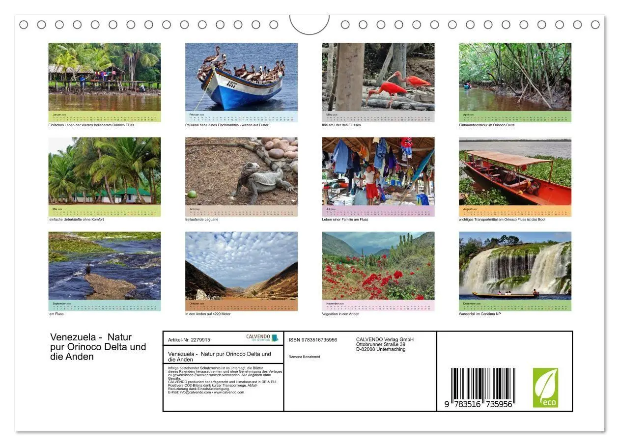 Bild: 9783516735956 | Venezuela - Natur pur Orinoco Delta und die Anden (Wandkalender...