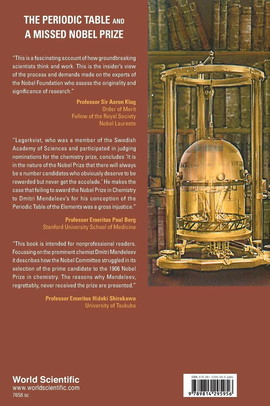 Rückseite: 9789814295956 | PERIODIC TABLE &amp; A MISSED NOBEL PRIZE | Lagerkvist Ulf | Taschenbuch