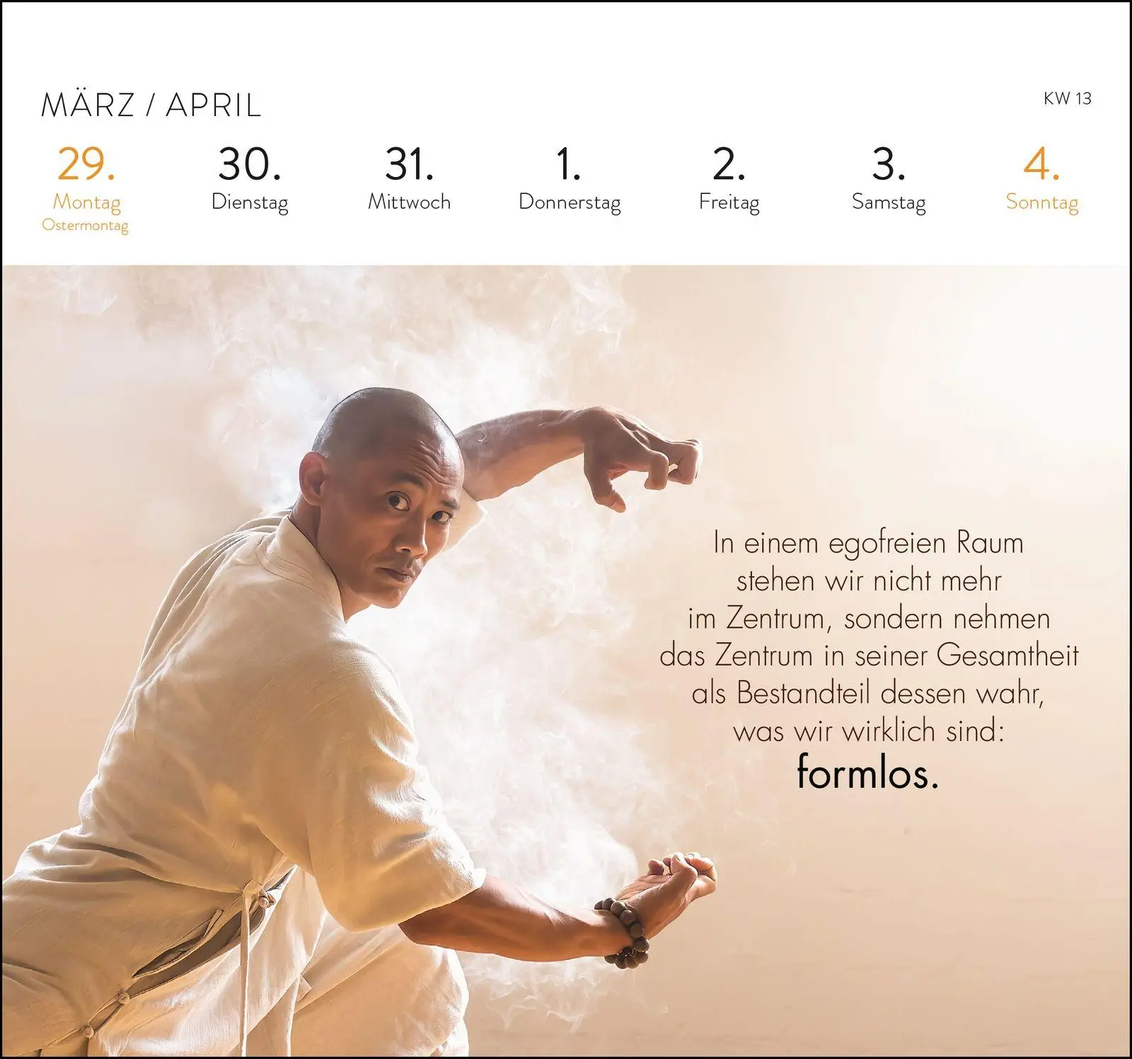 Bild: 4251693906056 | Postkartenkalender 2027: Shaolin Spirit | Shi Heng Yi | Kalender