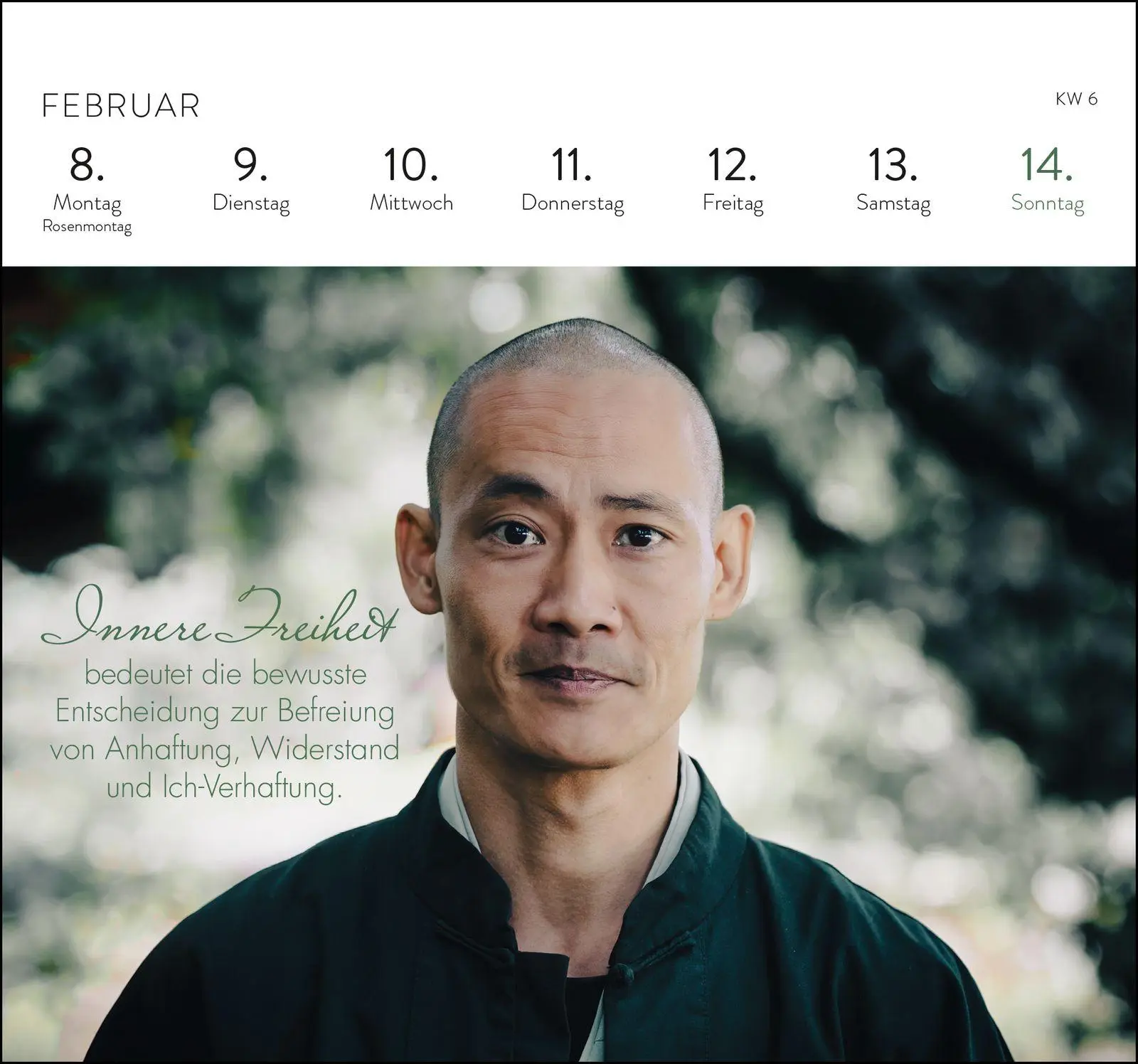 Bild: 4251693906056 | Postkartenkalender 2027: Shaolin Spirit | Shi Heng Yi | Kalender
