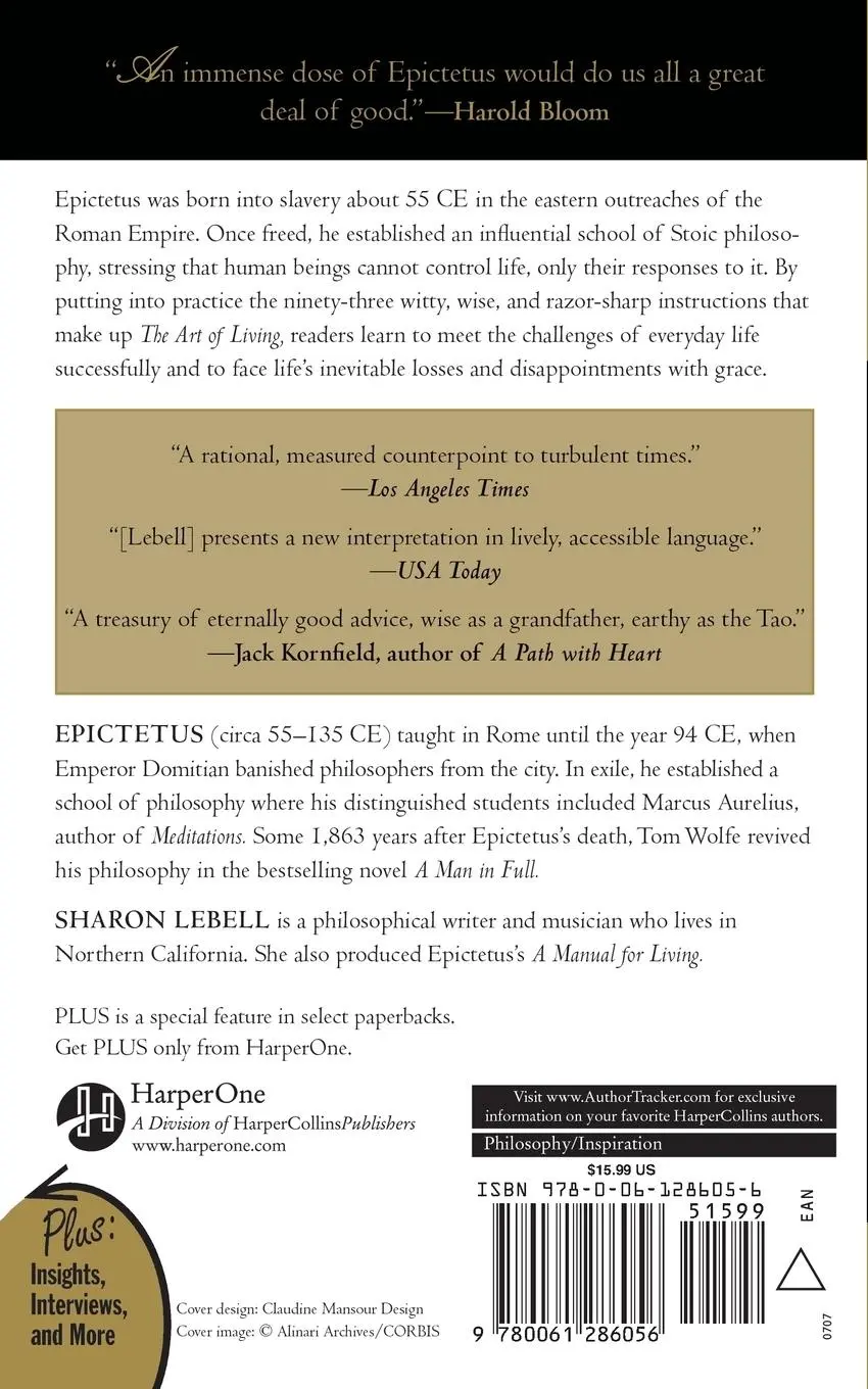 Rückseite: 9780061286056 | Art of Living | Sharon Lebell (u. a.) | Taschenbuch | 144 S. | 2007