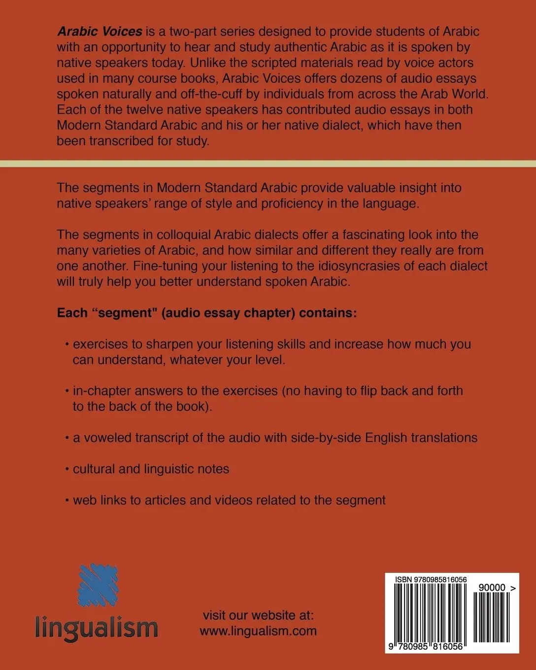 Rückseite: 9780985816056 | Arabic Voices 1 | Matthew Aldrich | Taschenbuch | Englisch | 2014