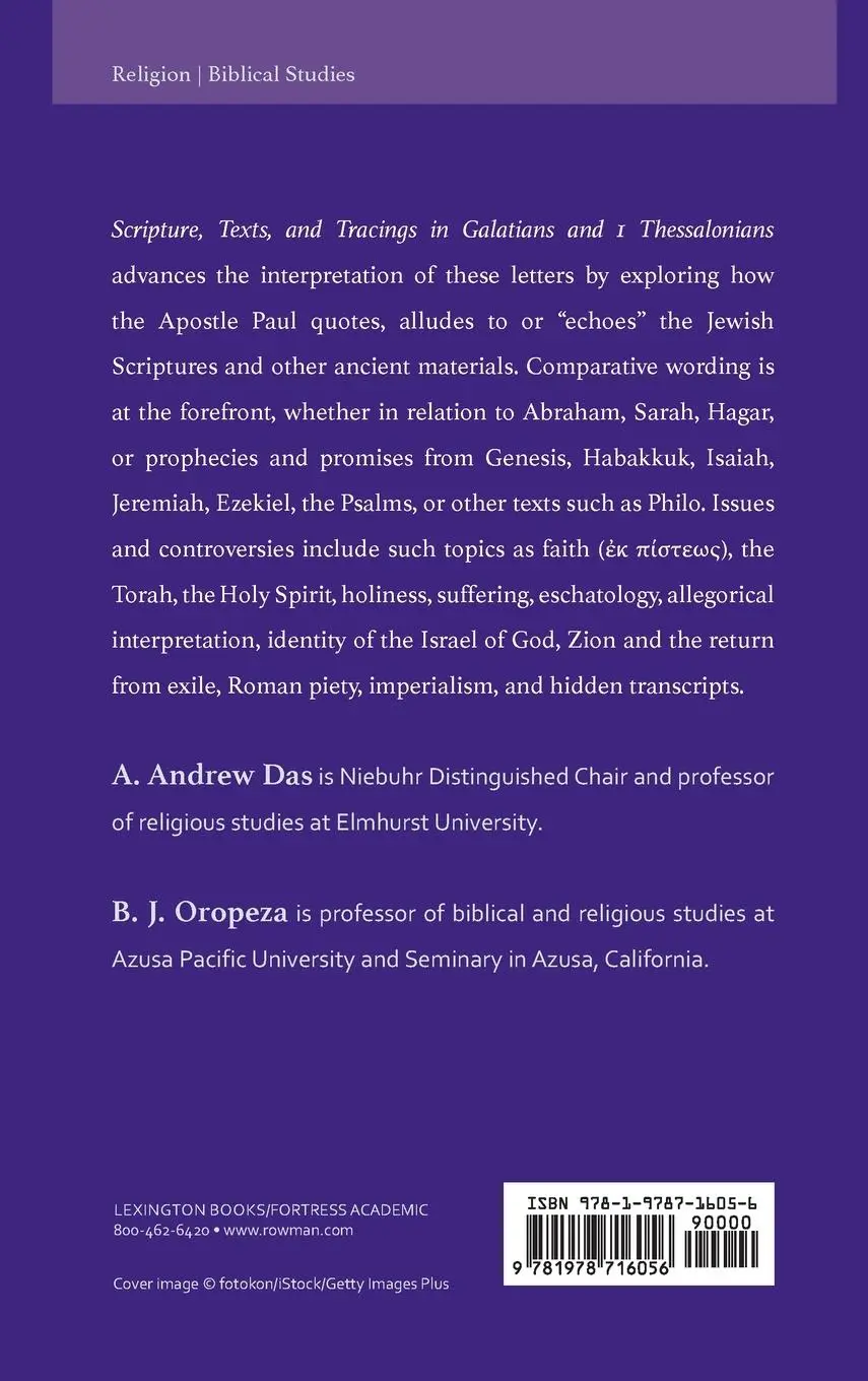Rückseite: 9781978716056 | Scripture, Texts, and Tracings in Galatians and 1 Thessalonians | Buch
