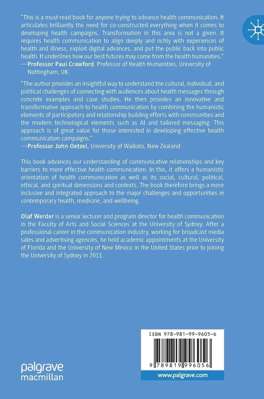 Rückseite: 9789819996056 | Transformational Health Communication | Olaf Werder | Buch | xix