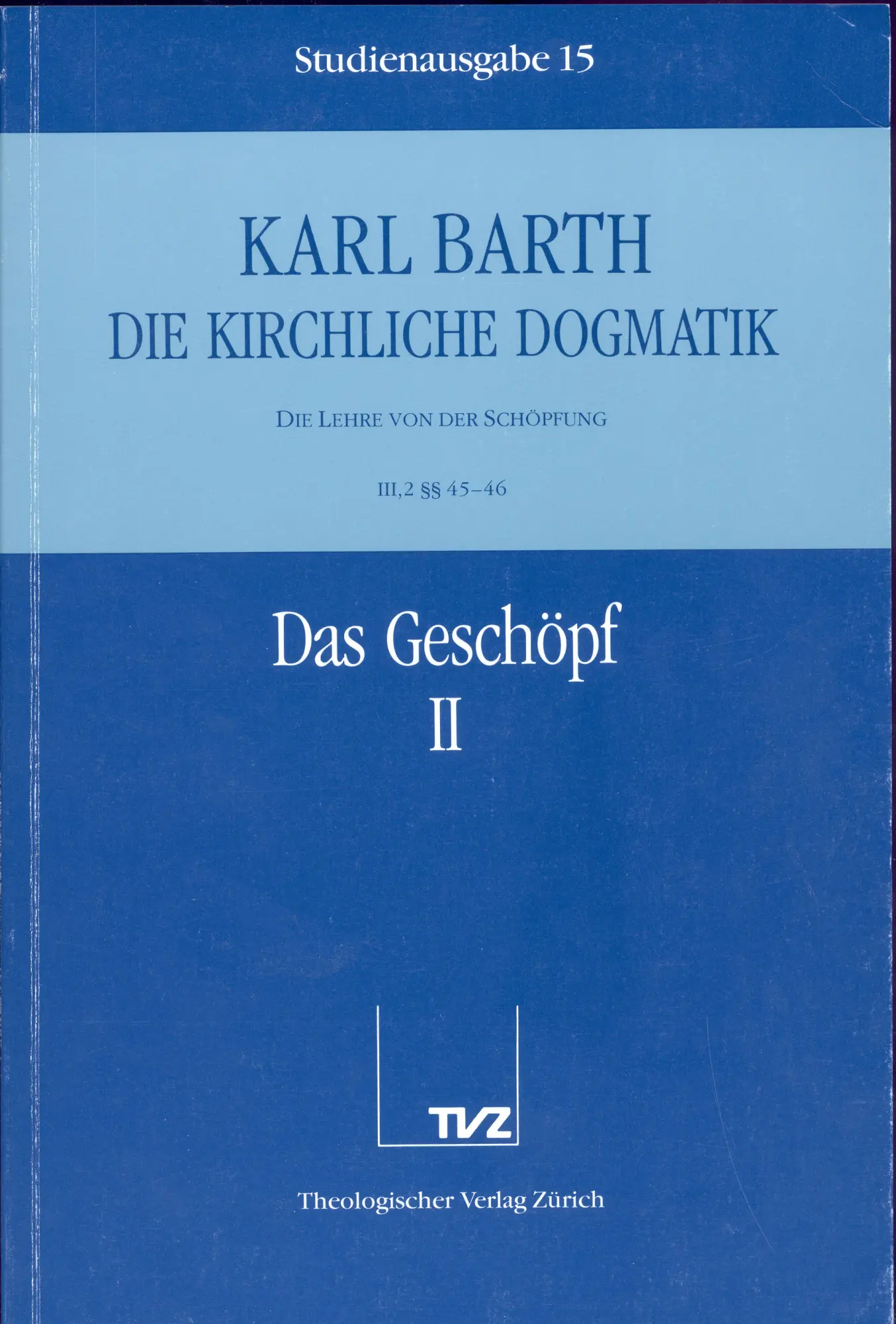 Cover: 9783290116156 | Das Geschöpf. Tl.2 | Karl Barth | Taschenbuch | Deutsch | 1992