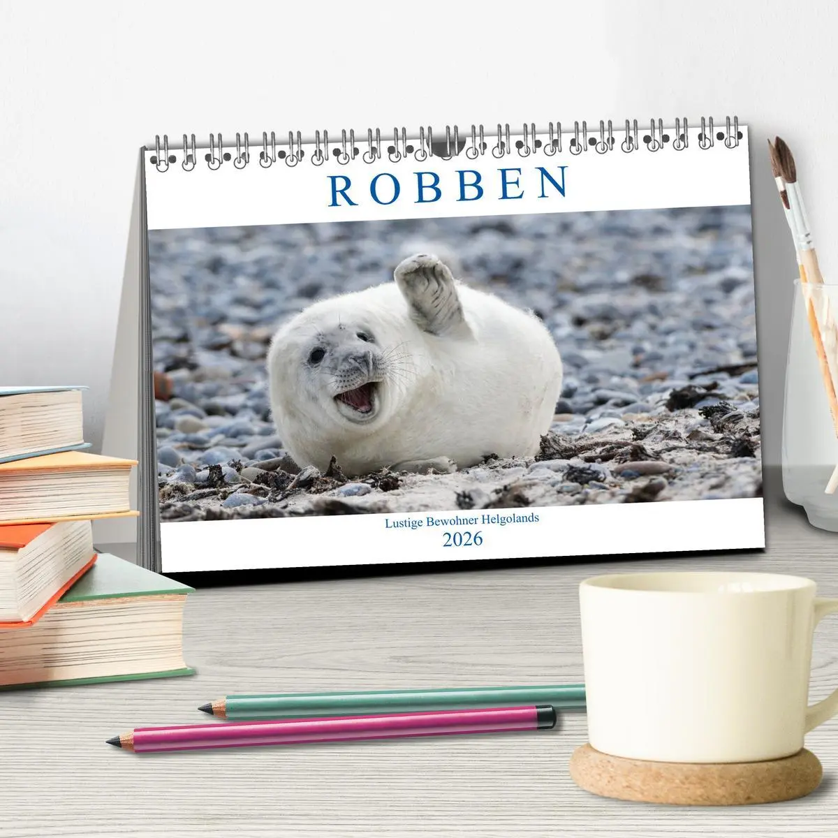 Bild: 9783457836156 | Robben - Lustige Bewohner Helgolands (Tischkalender 2026 DIN A5...