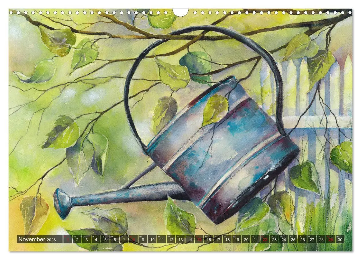 Bild: 9783457906156 | Garten Aquarelle (Wandkalender 2026 DIN A3 quer), CALVENDO...