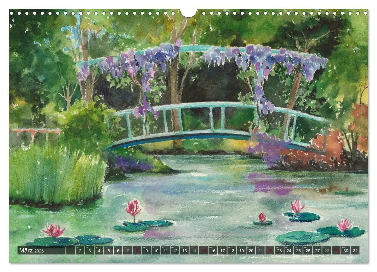 Bild: 9783457906156 | Garten Aquarelle (Wandkalender 2026 DIN A3 quer), CALVENDO...