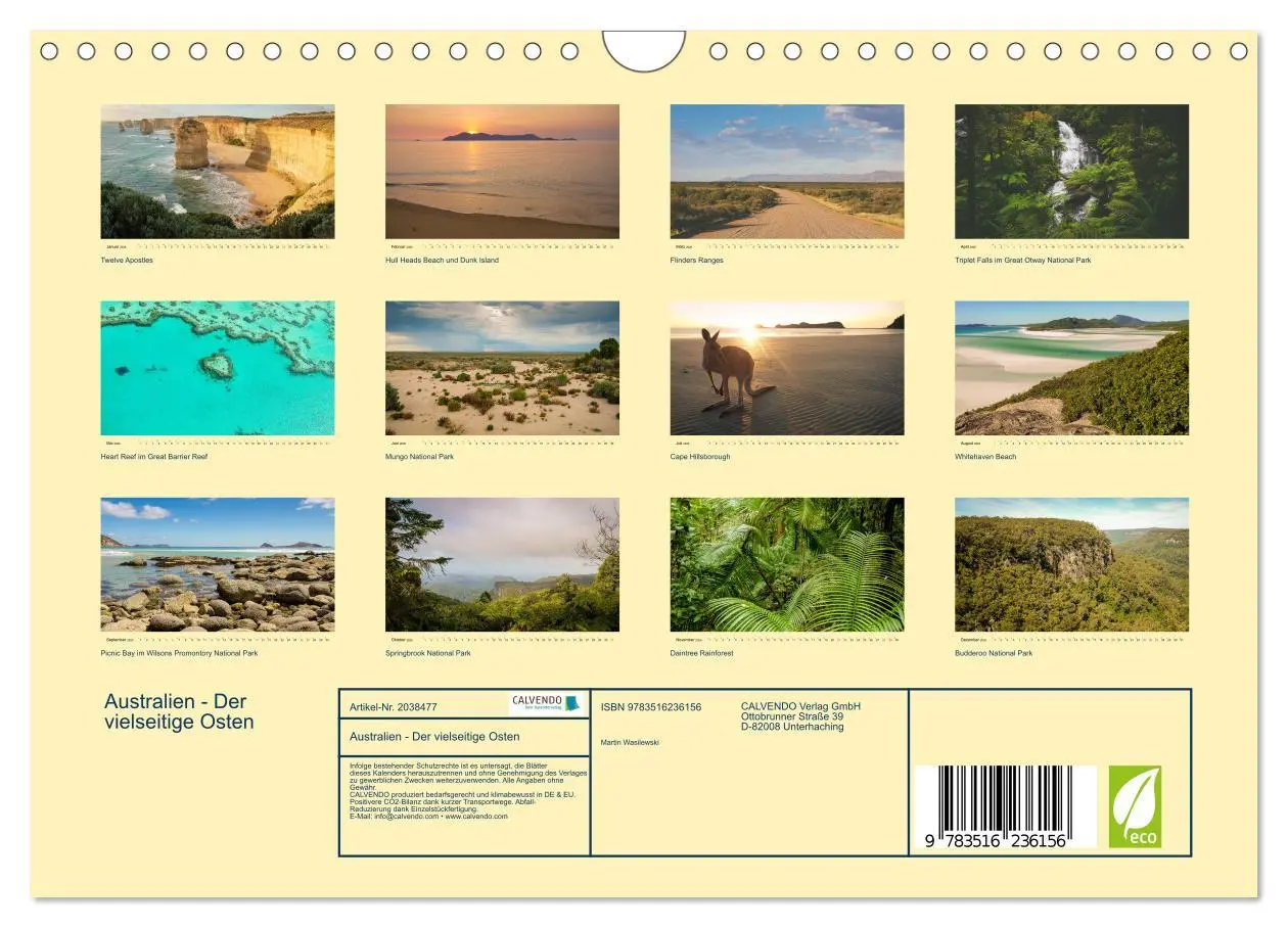 Bild: 9783516236156 | Australien - Der vielseitige Osten (Wandkalender 2026 DIN A4 quer),...