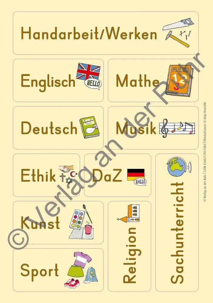 Bild: 9783834646156 | Wo finde ich was? 70 Klassenraum-Sticker | Ruhr | Broschüre | 8 S.