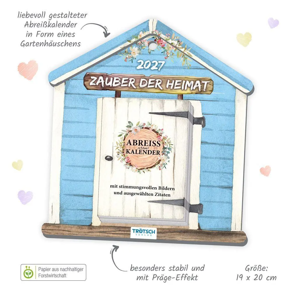Bild: 9783988026156 | TRÖTSCH - Abreißkalender Zauber der Heimat 2027 | KG | Kalender | 2027