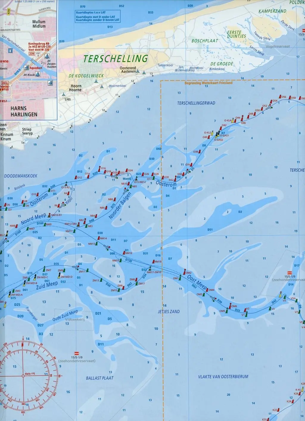 Bild: 9789018046156 | Wadden 1:70 000 Waterkaart | Waterkaarten | (Land-)Karte | 2020