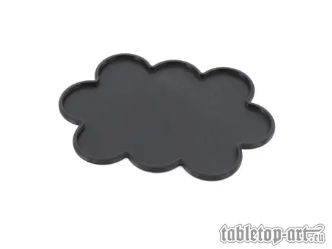 Cover: 704270726256 | Movement Tray - Rounded Edge - 32mm 10s Cloud - Black | Tabletop-Art
