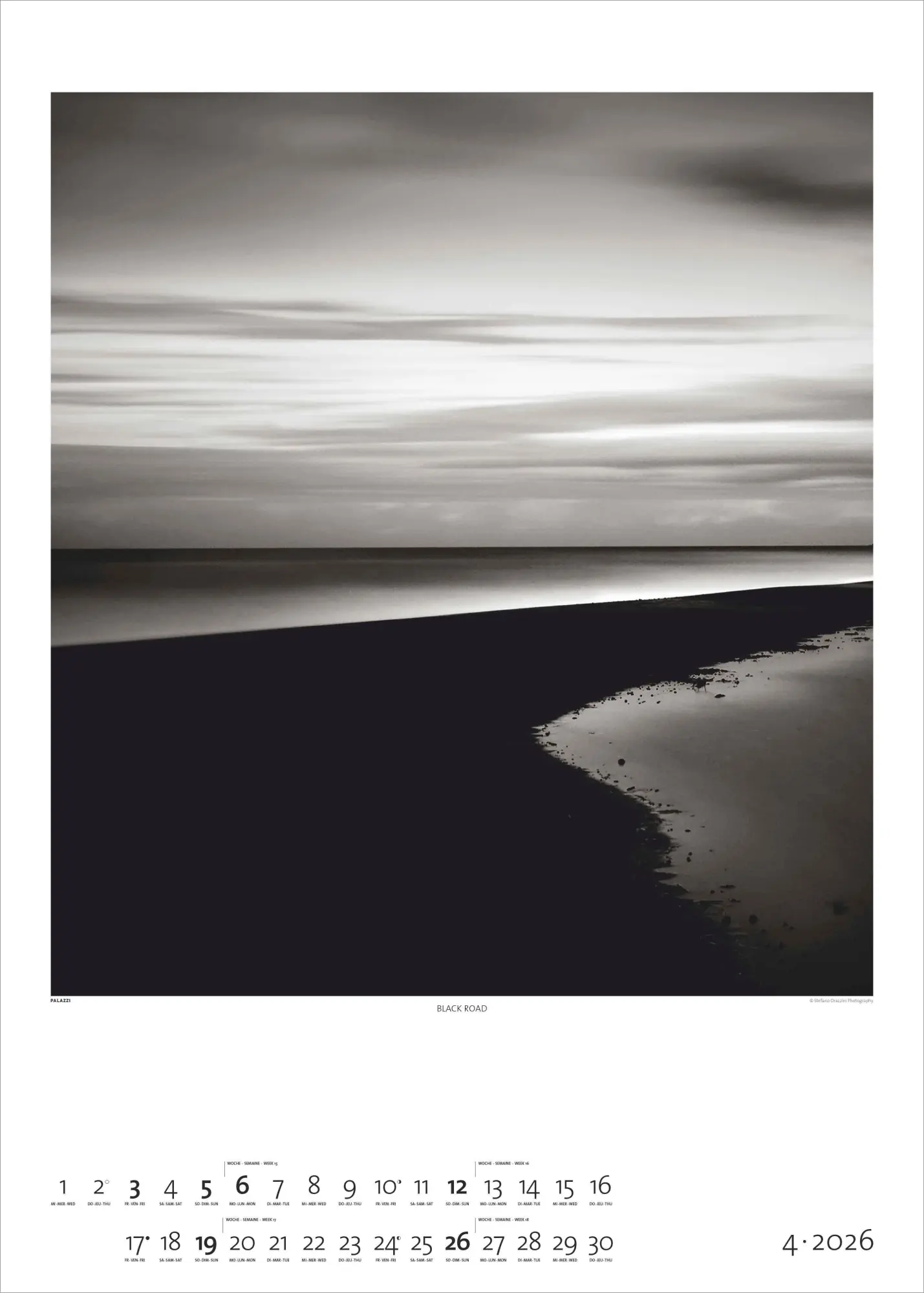 Bild: 4069095006256 | Black &amp; White 2026 - Bildkalender 50x70 cm - Wandkalender XL -...