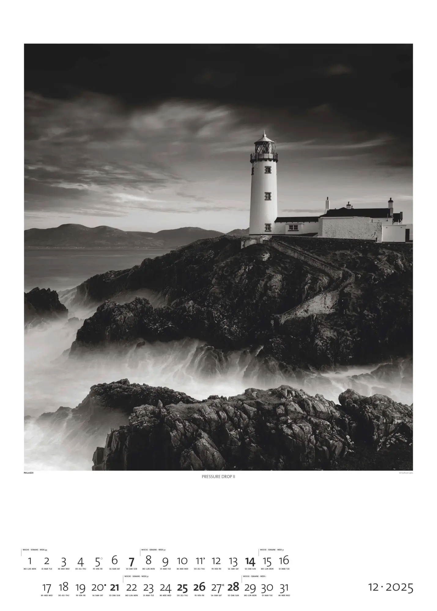 Bild: 4069095006256 | Black &amp; White 2026 - Bildkalender 50x70 cm - Wandkalender XL -...