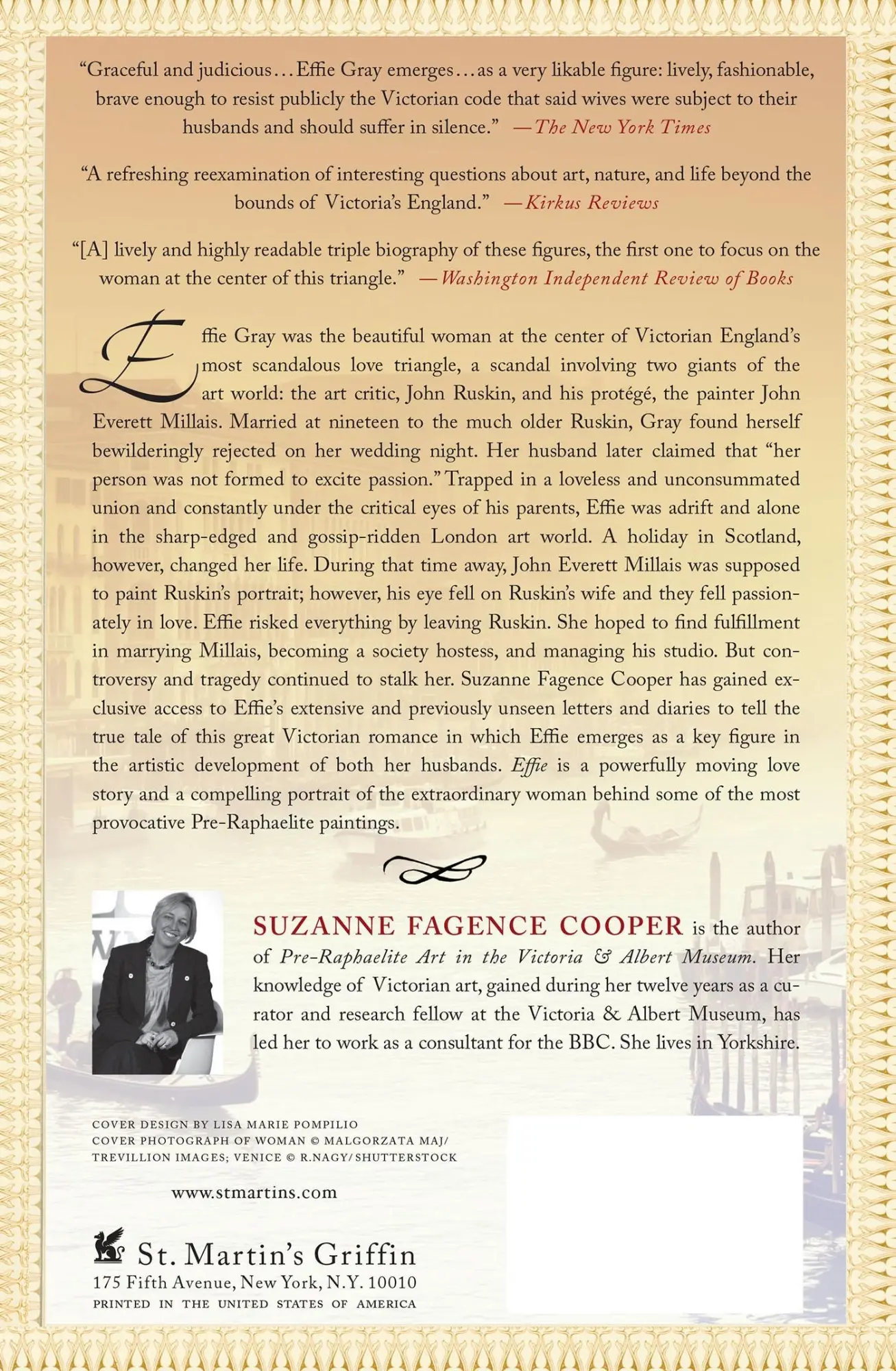 Rückseite: 9781250016256 | Effie | Suzanne Fagence Cooper | Taschenbuch | Englisch | 2012