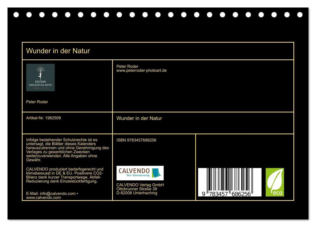 Bild: 9783457686256 | Wunder in der Natur (Tischkalender 2026 DIN A5 quer), CALVENDO...