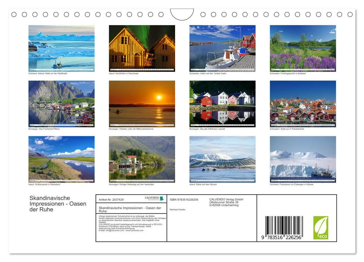 Bild: 9783516226256 | Skandinavische Impressionen - Oasen der Ruhe (Wandkalender 2026 DIN...