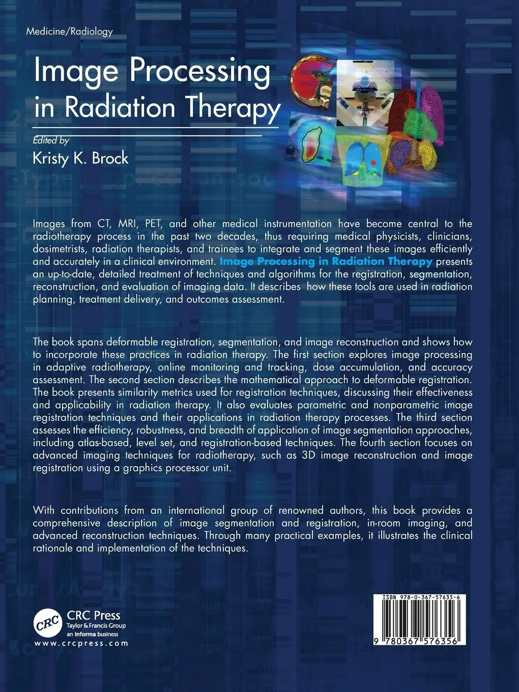 Rückseite: 9780367576356 | Image Processing in Radiation Therapy | Kristy K. Brock | Taschenbuch