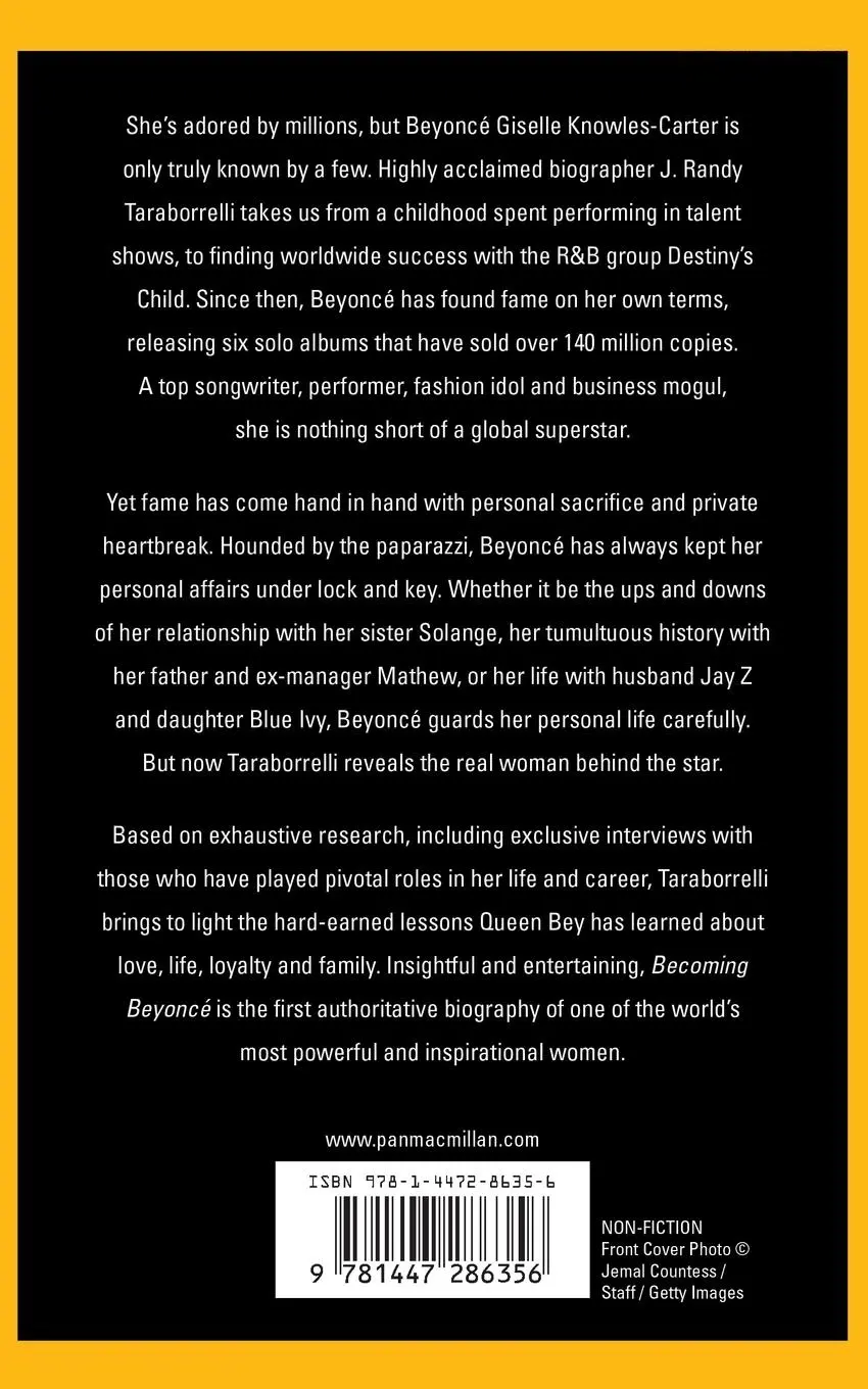 Rückseite: 9781447286356 | Becoming Beyoncé | The Untold Story | J. Randy Taraborrelli | Buch