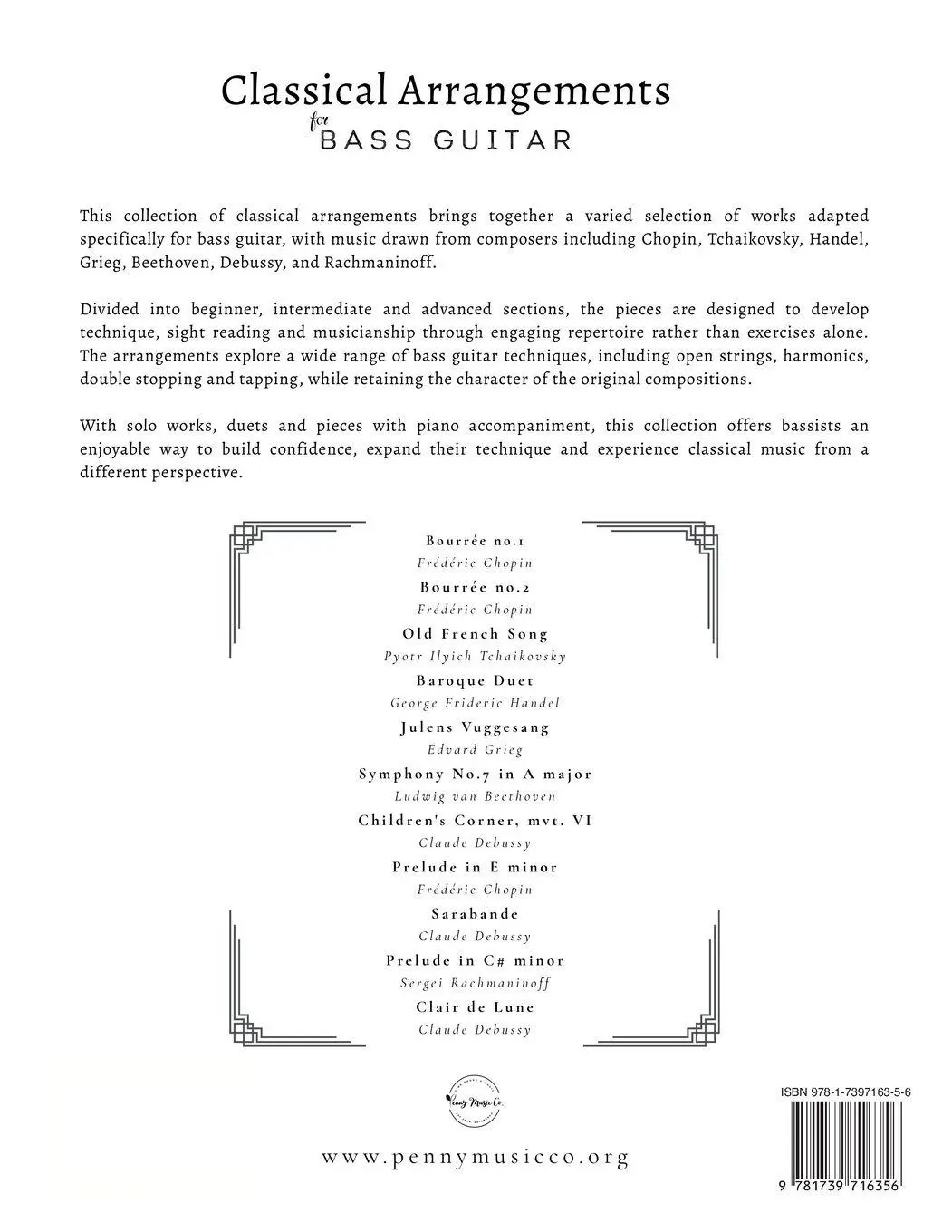 Rückseite: 9781739716356 | Classical Arrangements for Bass Guitar | James Strange | Taschenbuch