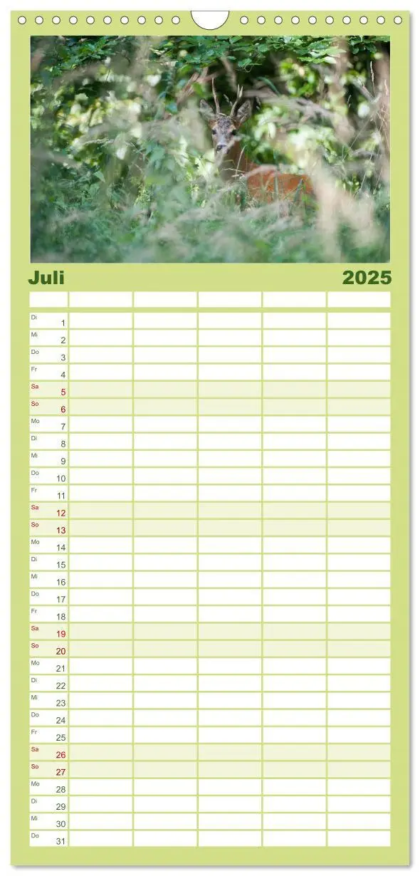 Bild: 9783457126356 | Familienplaner 2025 - Emotionale Momente: Wild und Jagd. mit 5...