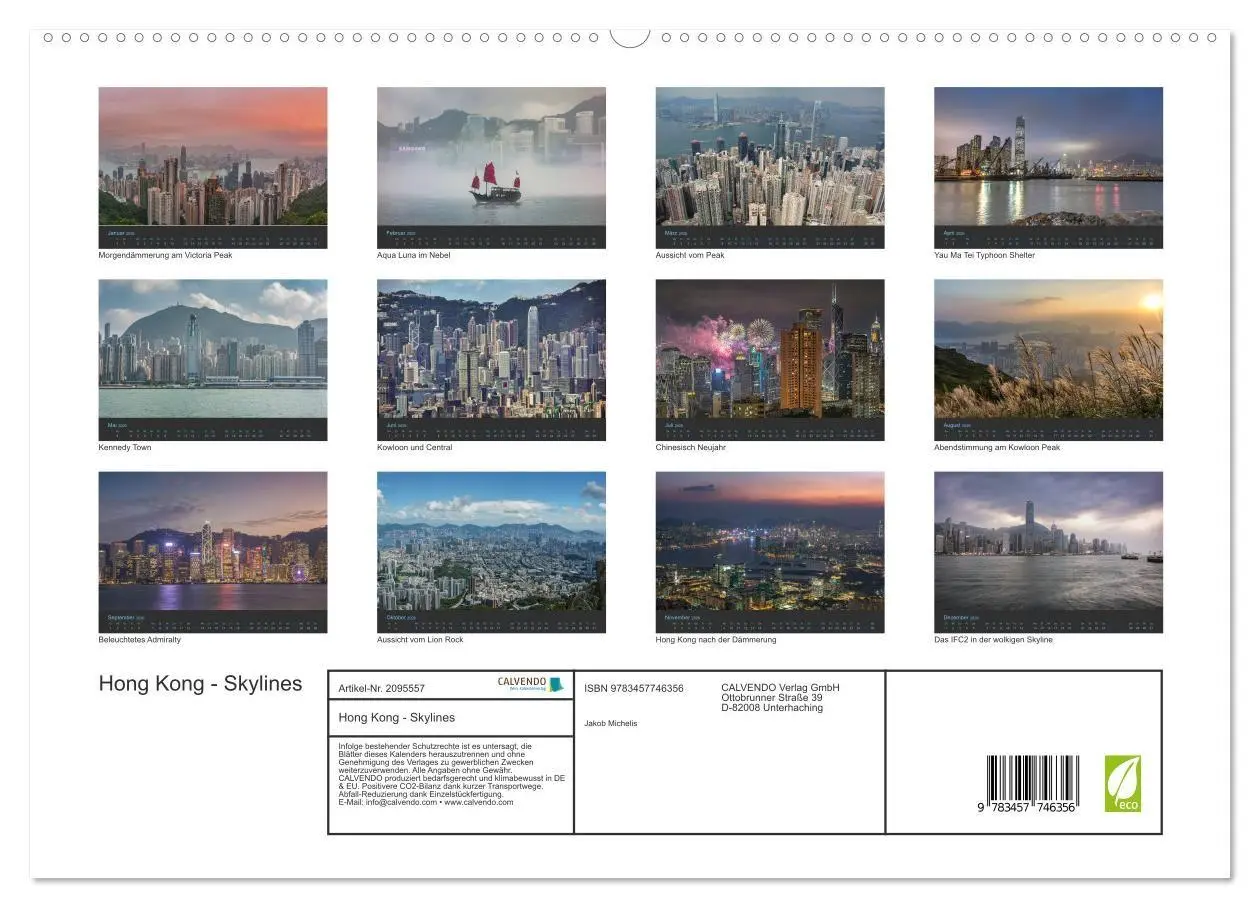 Bild: 9783457746356 | Hong Kong - Skylines (hochwertiger Premium Wandkalender 2026 DIN A2...